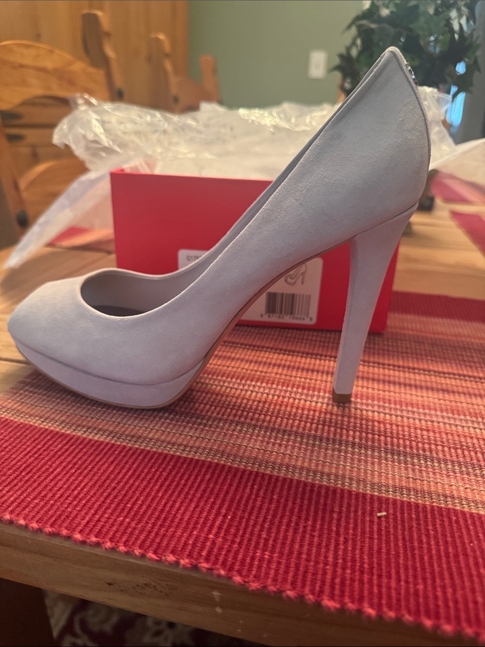 Coach Selma Kid Suede Heels in Cloud